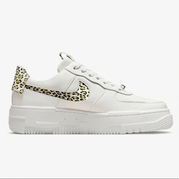 Nike Air Force 1 Pixel Sneakers Animal Print, Sail White - Picture 2 of 9